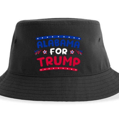 Alabama For Trump Fireworks 4th Of July Cool Gift Sustainable Bucket Hat