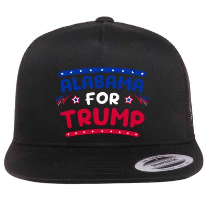 Alabama For Trump Fireworks 4th Of July Cool Gift Flatbill Hat