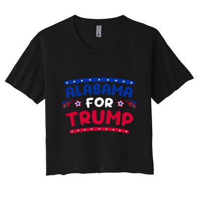 Alabama For Trump Fireworks 4th Of July Cool Gift Crop Top