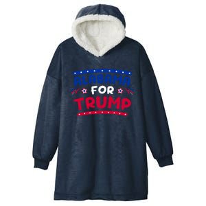 Alabama For Trump Fireworks 4th Of July Cool Gift Hooded Wearable Blanket