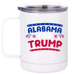 Alabama For Trump Fireworks 4th Of July Cool Gift 12 oz Stainless Steel Tumbler Cup