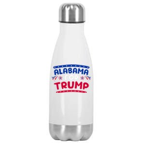 Alabama For Trump Fireworks 4th Of July Cool Gift Stainless Steel Insulated Water Bottle