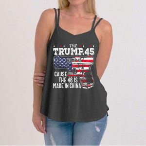 American Flag The Trump 45 Women's Strappy Tank