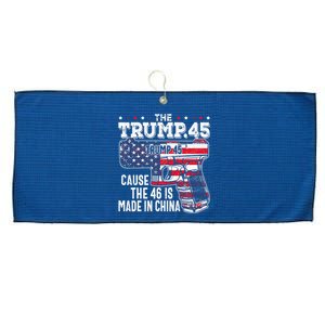 American Flag The Trump 45 Large Microfiber Waffle Golf Towel