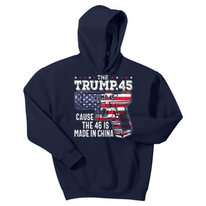 American Flag The Trump 45 Kids Hoodie