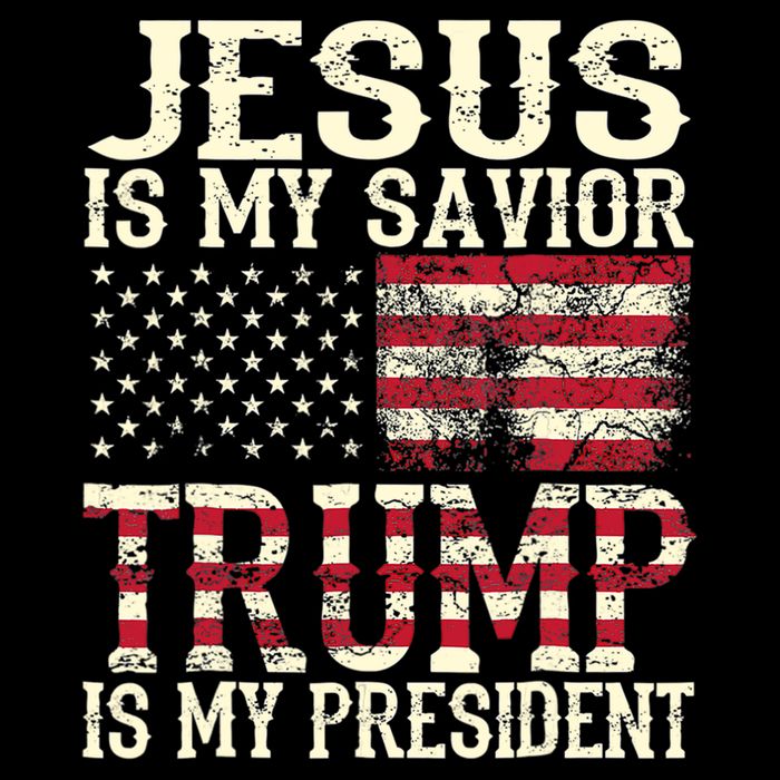 American Flag Tee Jesus Is My Savior Trump Is My President Toddler T-Shirt