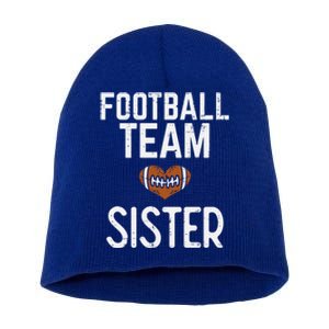 American Football Team Sister Family Match Sis Cool Gift Short Acrylic Beanie