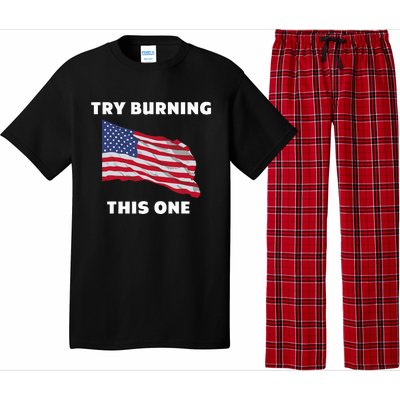 American Flag Try Burning This One Pajama Set