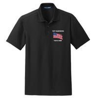 American Flag Try Burning This One Dry Zone Grid Polo