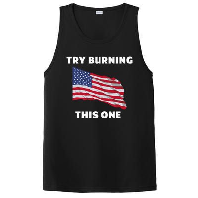 American Flag Try Burning This One PosiCharge Competitor Tank