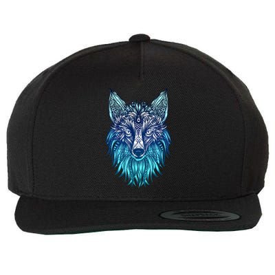 Arctic Fox Tribal Face Ornaments Antarctica Animal Fox Wool Snapback Cap