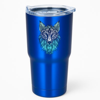 Arctic Fox Tribal Face Ornaments Antarctica Animal Fox Tumbler