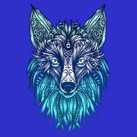 Arctic Fox Tribal Face Ornaments Antarctica Animal Fox Womens T-Shirt