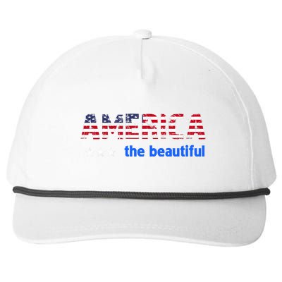 America Flag The Beatiful . Snapback Five-Panel Rope Hat