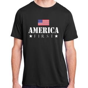 America First Trump 2024 America First 4th July Day Adult ChromaSoft Performance T-Shirt