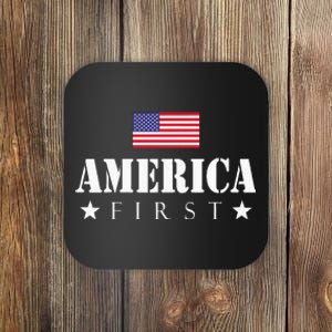 America First Trump 2024 America First 4th July Day Coaster