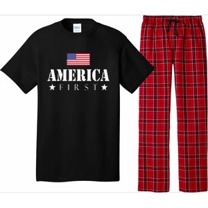 America First Trump 2024 America First 4th July Day Pajama Set