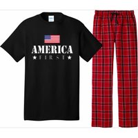 America First Trump 2024 America First 4th July Day Pajama Set