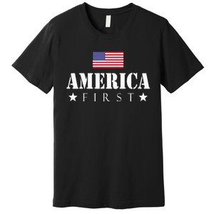 America First Trump 2024 America First 4th July Day Premium T-Shirt