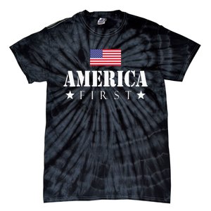 America First Trump 2024 America First 4th July Day Tie-Dye T-Shirt