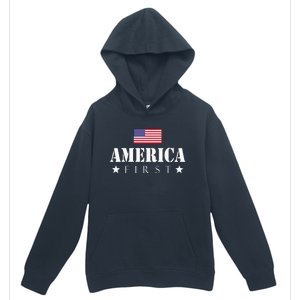 America First Trump 2024 America First 4th July Day Urban Pullover Hoodie