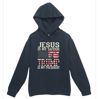 American Flag Tee Jesus Is My Savior Trump Urban Pullover Hoodie