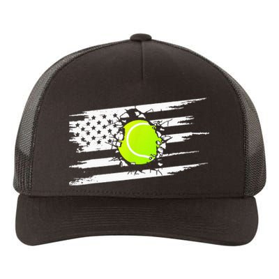 American Flag Tennis Apparel Tennis Yupoong Adult 5-Panel Trucker Hat