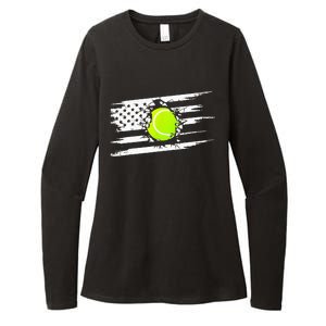 American Flag Tennis Apparel Tennis Womens CVC Long Sleeve Shirt