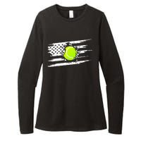 American Flag Tennis Apparel Tennis Womens CVC Long Sleeve Shirt