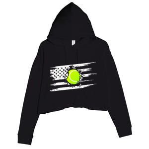 American Flag Tennis Apparel Tennis Crop Fleece Hoodie