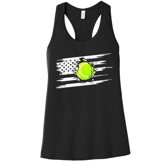 American Flag Tennis Apparel Tennis Women's Racerback Tank