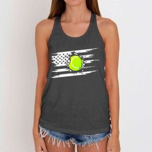 American Flag Tennis Apparel Tennis Women's Knotted Racerback Tank