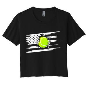 American Flag Tennis Apparel Tennis Women's Crop Top Tee