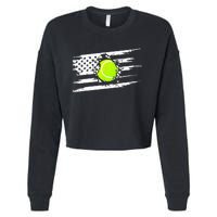 American Flag Tennis Apparel Tennis Cropped Pullover Crew