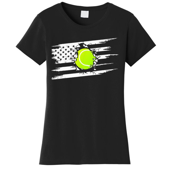 American Flag Tennis Apparel Tennis Women's T-Shirt