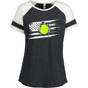 American Flag Tennis Apparel Tennis Enza Ladies Jersey Colorblock Tee