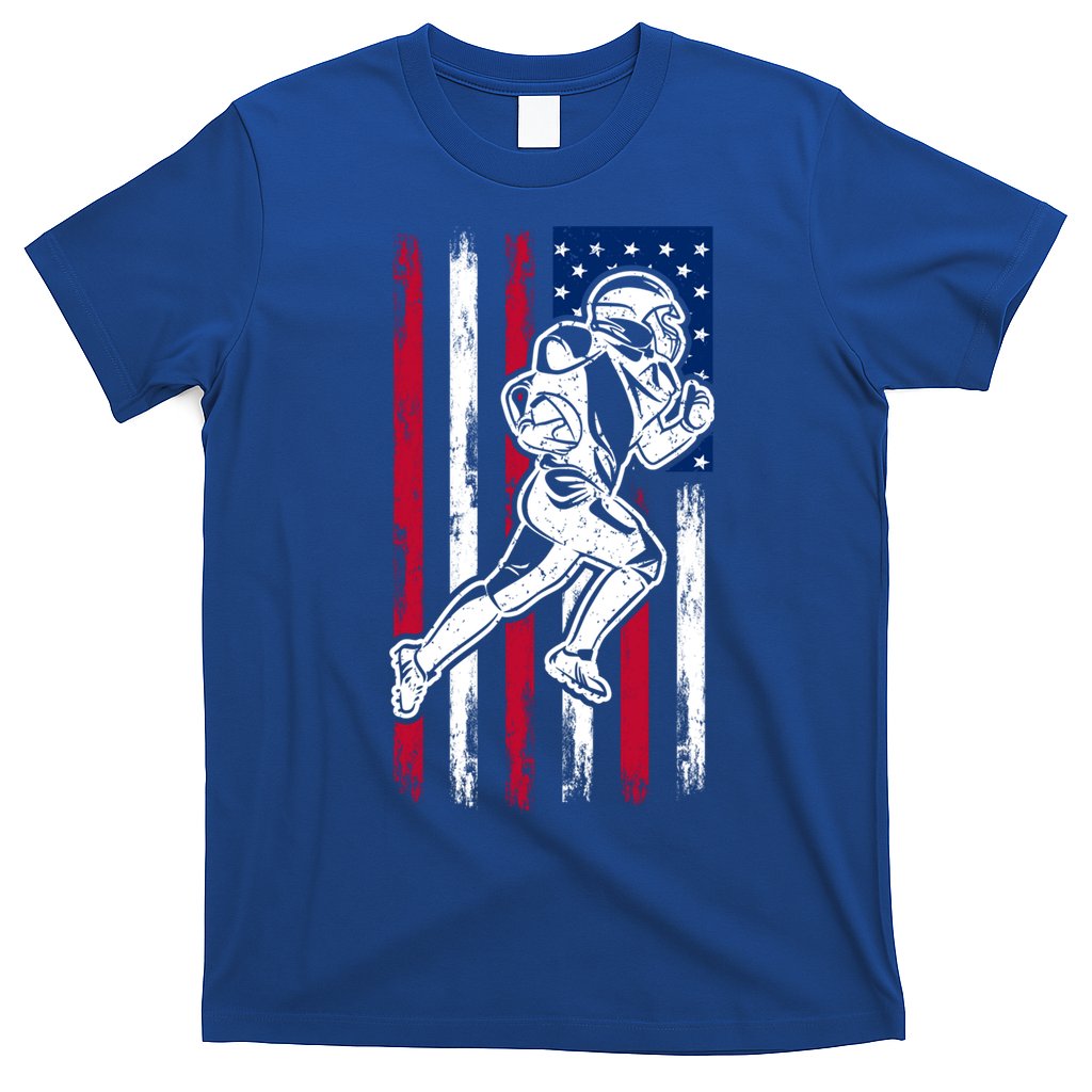 American Football Team Cool Gift Us American Flag Football Gift T-Shirt