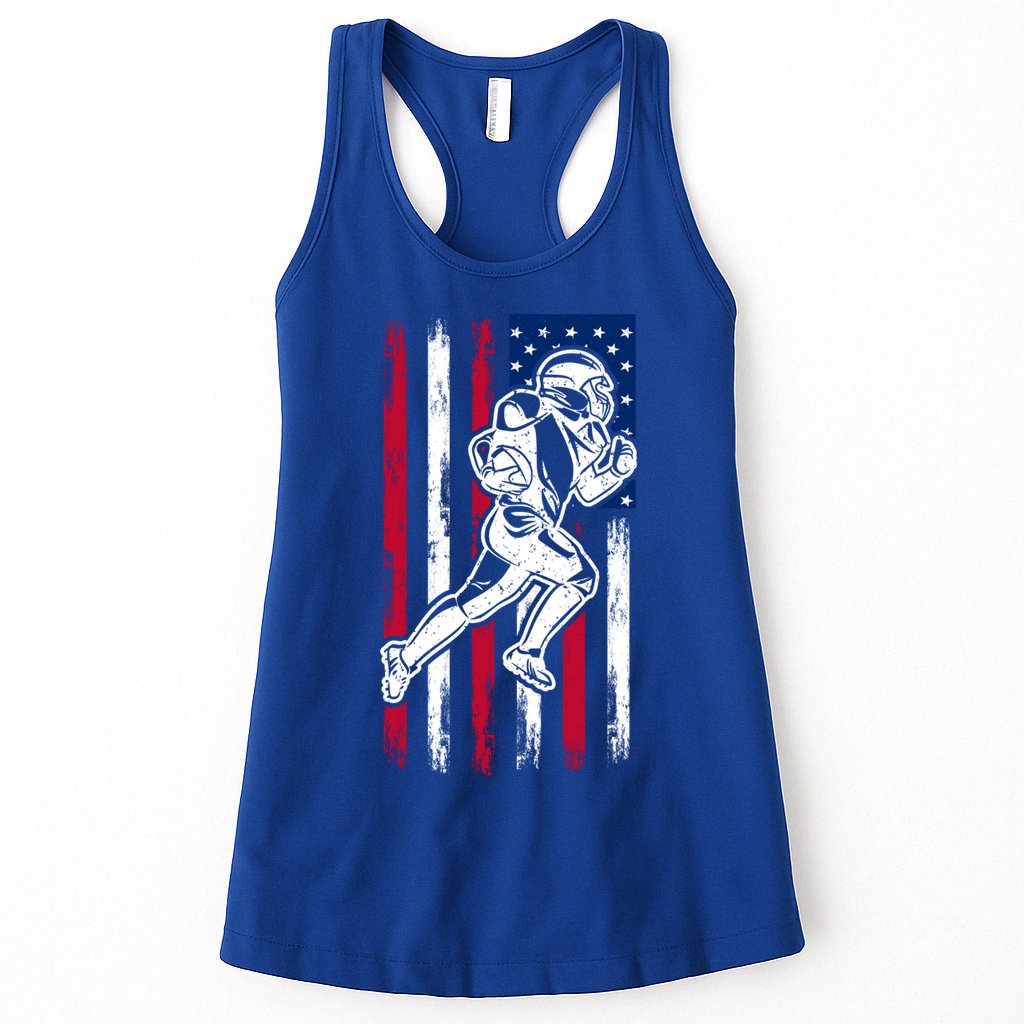 American Football Team Cool Gift Us American Flag Football Gift Womens Tank Top