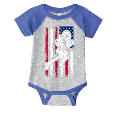 American Football Team Cool Gift Us American Flag Football Gift Infant Baby Jersey Bodysuit