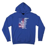 All Faster Than Dialing 911 American Flag Funny Gun Owner Gift Hoodie