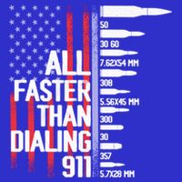 All Faster Than Dialing 911 American Flag Funny Gun Owner Gift 16 in Basic Backpack