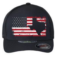 American Flag Texas 4th Of July Vintage Gift Retro Flexfit Unipanel Trucker Cap