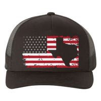 American Flag Texas 4th Of July Vintage Gift Retro Yupoong Adult 5-Panel Trucker Hat