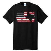 American Flag Texas 4th Of July Vintage Gift Retro Tall T-Shirt