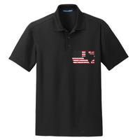 American Flag Texas 4th Of July Vintage Gift Retro Dry Zone Grid Polo