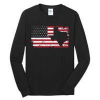 American Flag Texas 4th Of July Vintage Gift Retro Tall Long Sleeve T-Shirt