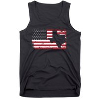 American Flag Texas 4th Of July Vintage Gift Retro Tank Top