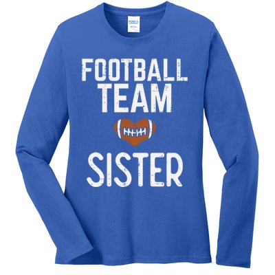 American Football Team Sister Family Match Sis Meaningful Gift Ladies Long Sleeve Shirt