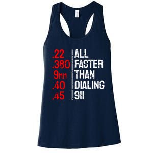 All Faster Than Dialing 911 Women's Racerback Tank