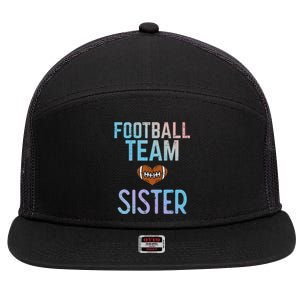 American Football Team Sister Family Match Sis Gift 7 Panel Mesh Trucker Snapback Hat